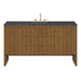 Hudson 60" Single Vanity, Honey Oak w/ 3 CM Parisien Bleu Silestone Top