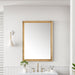 James Martin Glenbrooke 30" Mirror in Light Natural Oak, shown in a bathroom setting