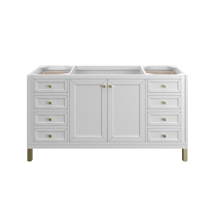 Chicago 60" Single Vanity, Walnut Whisper, w/ 3 CM Eternal Jasmine Pearl Silestone® Top