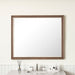 James Martin Glenbrooke 48" Mirror in Whitewashed Walnut, shown in a bathroom setting