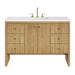 Hudson 48" Single Vanity, Light Natural Oak w/ 3 CM Lime Delight Top