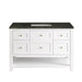 Breckenridge 48" Single Vanity, Whitewashed Oak w/ 3 CM Carrara White Marble Top