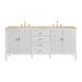 Myrrin 72" Vanity, Bright White, w/ 3 CM Tajnar Eclos Top