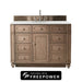Bristol 48" Single Vanity, Whitewashed Walnut, w/ 3 CM Siberian Silestone Top