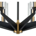 Blakeslee Matte Black, Satin Brass Chandelier