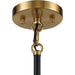 Blakeslee Matte Black, Satin Brass Chandelier