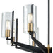 Blakeslee Matte Black, Satin Brass Chandelier