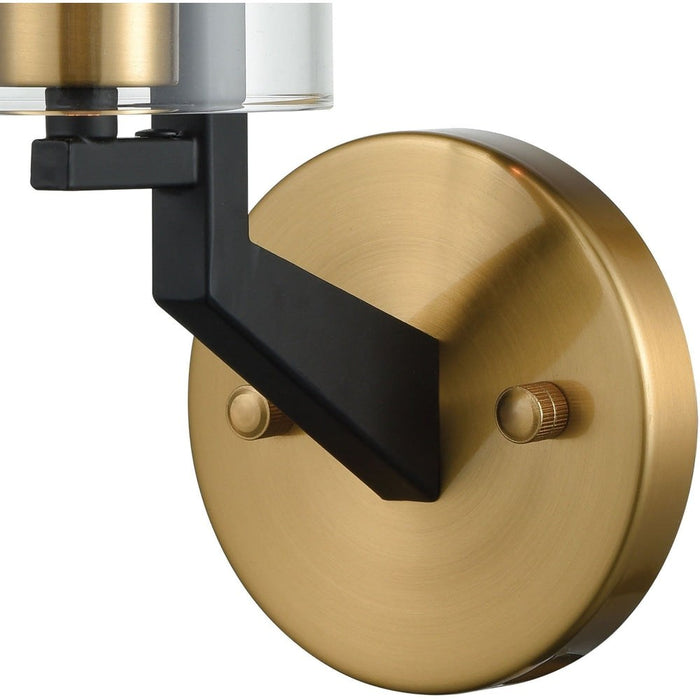 Blakeslee Matte Black, Satin Brass Wall Sconce