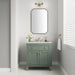 James Martin Chicago 30" Single Bathroom Vanity in Smokey Celadon, shown in a bathroom setting