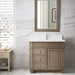 James Martin Bristol 36" Single Bathroom Vanity in Whitewashed Walnut, shown in a bathroom setting