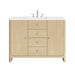 Gracyn 48" Single Vanity, Coastal Driftwood, w/ 3 CM Siberian Silestone Widespread Top