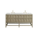 Emmeline 72" Double Vanity, Pebble Oak w/ 3 CM Lime Delight Top