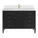 Myrrin 48" Single Vanity, Bright White w/ 3 CM Eternal Jasmine Pearl Silestone Top w/FreePower Wireless Charger
