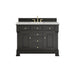 Brookfield 48" Single Vanity, Black Onyx w/ 3 CM Eternal Jasmine Pearl Silestone Top
