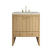 Hudson 30" Single Vanity, Light Natural Oak w/ 3 CM Siberian Silestone Top
