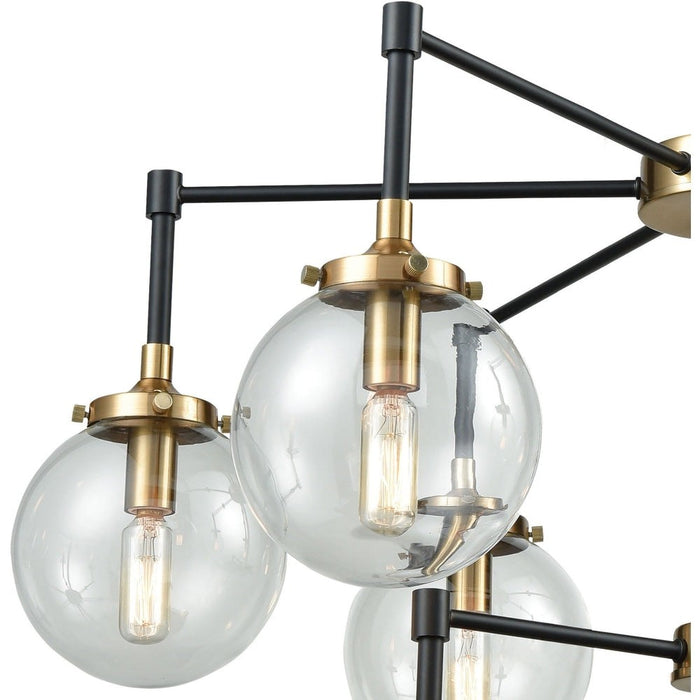 Boudreaux Matte Black, Antique Gold Chandelier