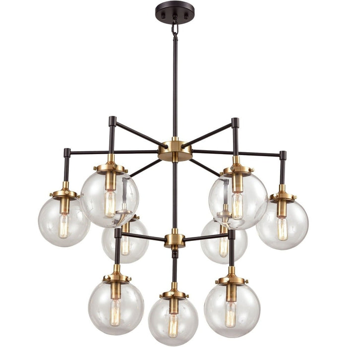 Boudreaux Matte Black, Antique Gold Chandelier