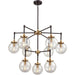 Boudreaux Matte Black, Antique Gold Chandelier