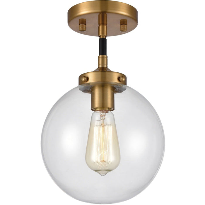 Boudreaux Matte Black, Antique Gold Mini Pendant