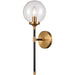 Boudreaux Matte Black, Antique Gold Wall Sconce