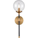 Boudreaux Matte Black, Antique Gold Wall Sconce