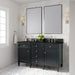 Brittany 60" Double Vanity, Pecan w/ 3 CM Eternal Jasmine Pearl Silestone Top w/FreePower Wireless Charger