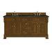 Brookfield 72" Double Vanity, Honey Oak w/ 3 CM Lime Delight Silestone Top