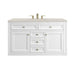 Chicago 48" Single Vanity, Walnut Whisper, w/ 3 CM Victorian Silver Silestone® Top