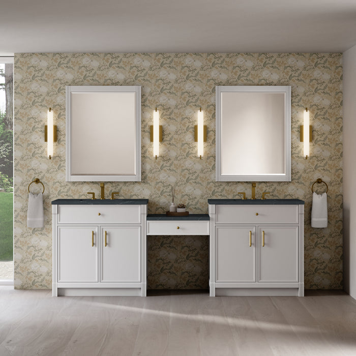James Martin Vanities Bellshire 96" Dual Vanity Set with 24" Make-Up Counter