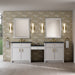 James Martin Vanities Bellshire 96" Dual Vanity Set with 24" Make-Up Counter