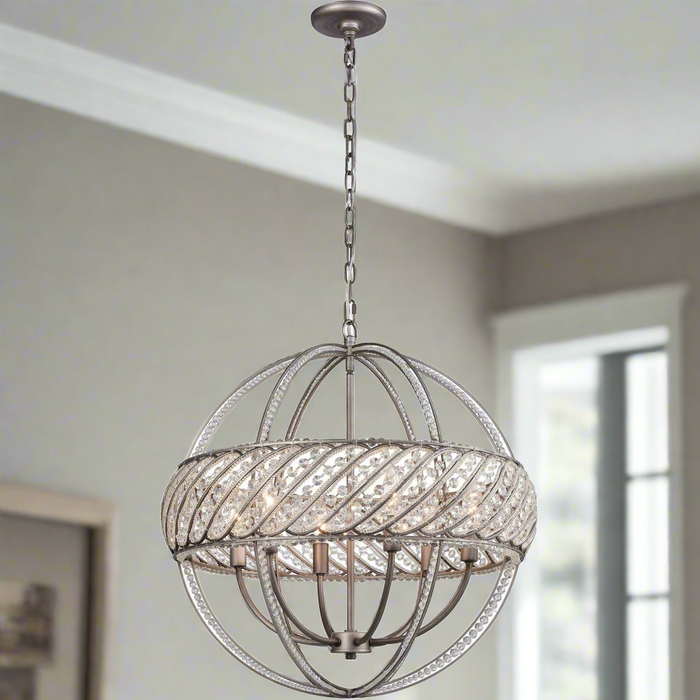 Elk Lighting Bradington Weathered Zinc Pendant