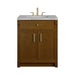Bellshire 30" Single Vanity, Honey Oak w/ 3 CM Victorian Silver Silestone Top