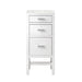 Addison 15" Base Cabinet, Glossy White w/ 3 CM Eternal Jasmine Pearl Silestone Top