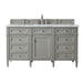 Brittany 60" Single Vanity, Smokey Celadon, w/ 3 CM Tajnar Eclos Top
