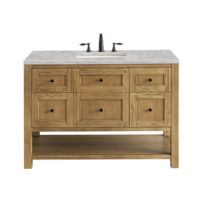 Breckenridge 48" Single Vanity, Light Natural Oak w/ 3 CM Ethereal Noctis Top