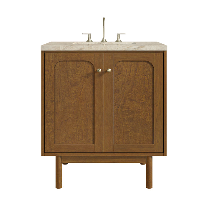 Laurent 30" Single Vanity, Honey Oak w/ 3 CM Tajnar Eclos Top