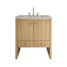 Hudson 30" Single Vanity, Light Natural Oak w/ 3 CM Victorian Silver Silestone Top