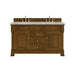 Brookfield 60" Double Vanity, Honey Oak w/ 3 CM Ethereal Noctis Silestone Top