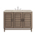 Portland 48" Single Vanity, Whitewashed Walnut, w/ 3 CM Tajnar Eclos Top