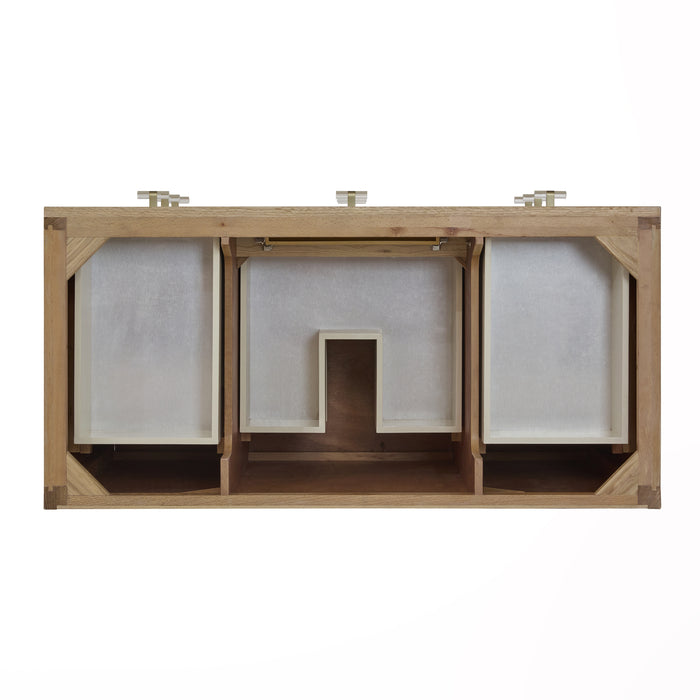 Celeste 48" Single Vanity, Sunwashed Oak with Embossed Shagreen w/ 3 CM Parisien Bleu Silestone Top w/ FreePower Wireless Charger