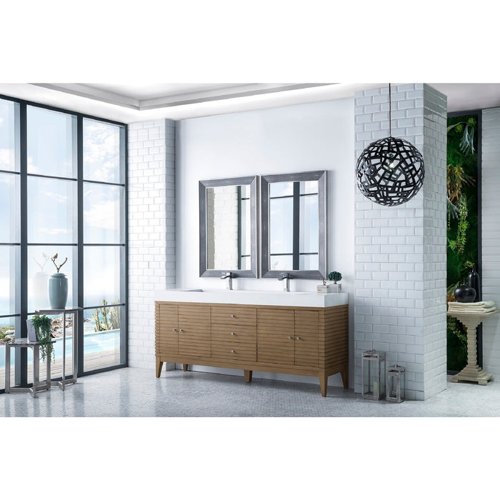 James Martin Vanities Linear 72" Double Bathroom Vanity
