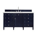 Brittany 60" Single Vanity, Urban Gray w/ 3 CM White Zeus Silestone Top