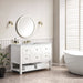 Breckenridge 48" Single Vanity, Whitewashed Oak, w/ 3 CM Siberian Silestone Top
