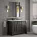 Brookfield 48" Single Vanity, Pecan w/3 CM Eternal Jasmine Pearl Silestone Top w/ FreePower Wireless Charger