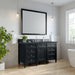 Brittany 60" Single Vanity, Pecan w/ 3 CM Carrara Marble Top