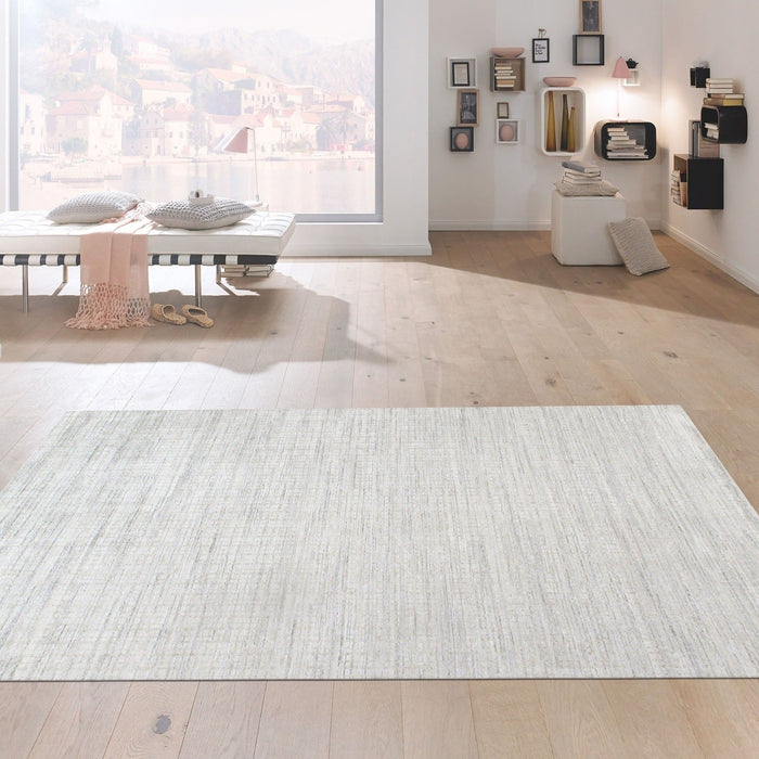 Pasargad Home Slate Collection Hand-Loomed Ivory/Beige Bsilk & Wool Area Rug-10' 0" X 14' 0" pbfe-02 10x14