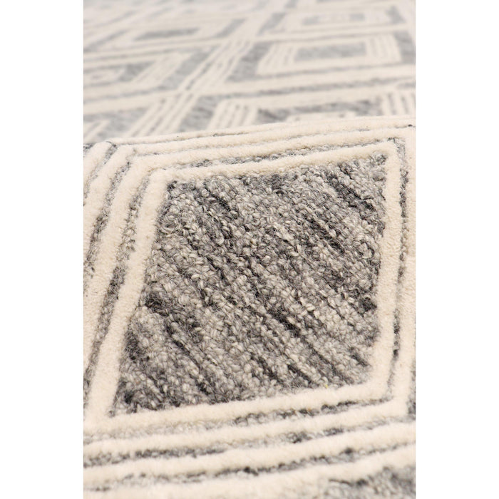 Pasargad Home Modern Collection Hand-Tufted Bamboo Silk & Wool Area Rug, 8' 0" X 8' 0", Silver plt-1624rnd 8