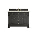 Brookfield 48" Single Vanity, Black Onyx, w/ 3 CM Siberian Silestone Top