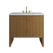 Hudson 36" Single Vanity, Honey Oak w/ 3 CM Eternal Jasmine Pearl Silestone Top