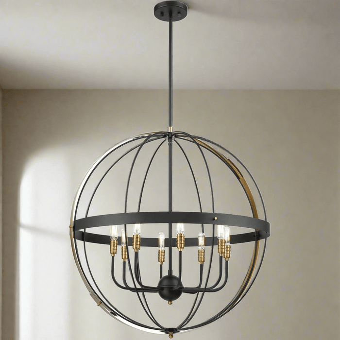 Elk Lighting Caldwell Matte Black, Satin Brass Pendant